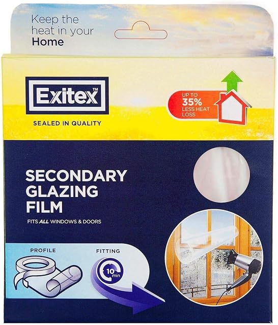Insulating Film for Windows, Transparent Glazing Film 4.5m2 (3m x 1.5m)