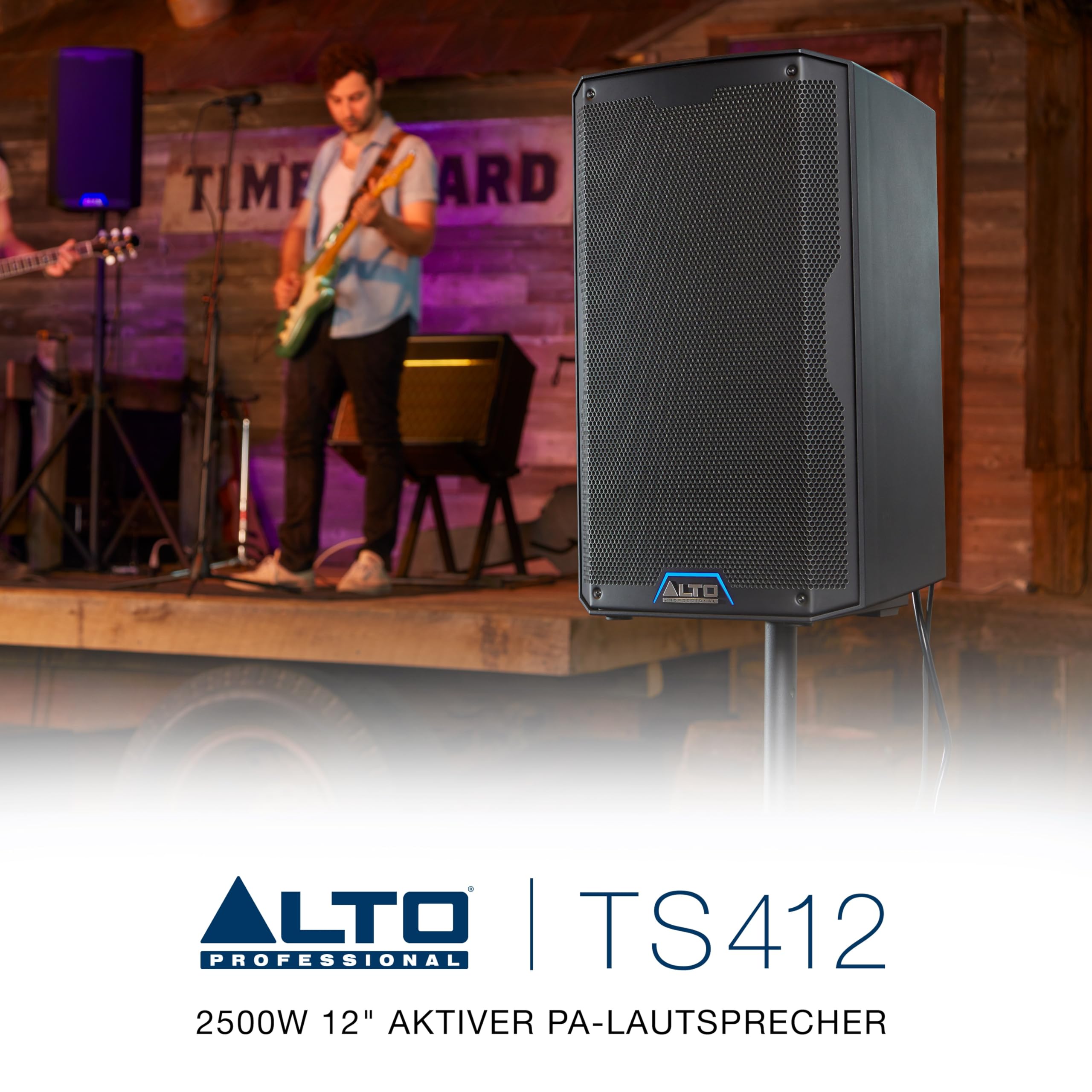 ALTO TS412 2500 Watt 12-Zoll Aktiver PA-Lautsprecher mit 3-Kanal Mixer Bluetooth DSP