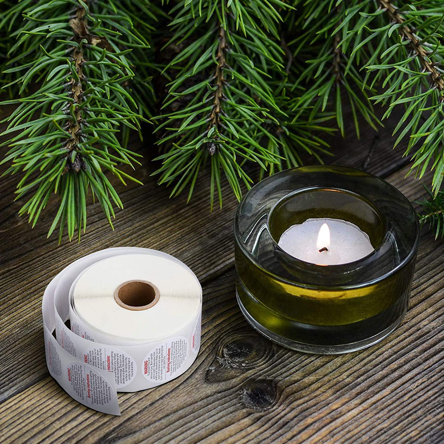 Buy DELFINO Candle Warning Labels, Candle Jar Container Stickers Candle