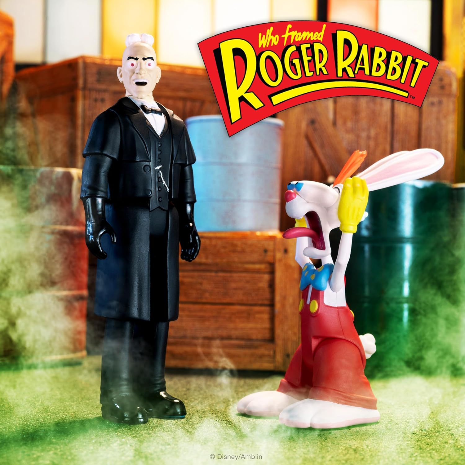 Super7 Who Framed Roger Rabbit Judge Doom and Roger Rabbit - (2-Pack) 3.75" Who Framed Roger Rabbit Action Figures Movie Collectibles and Retro Toys