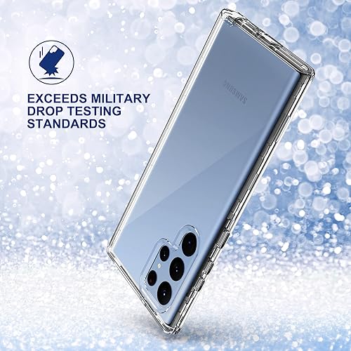 Miniatura 6 de ULAK Funda transparente para Galaxy S22 Ultra, resistente a prueba de golpes, funda de TPU suave, funda protectora transparente para Samsung Galaxy