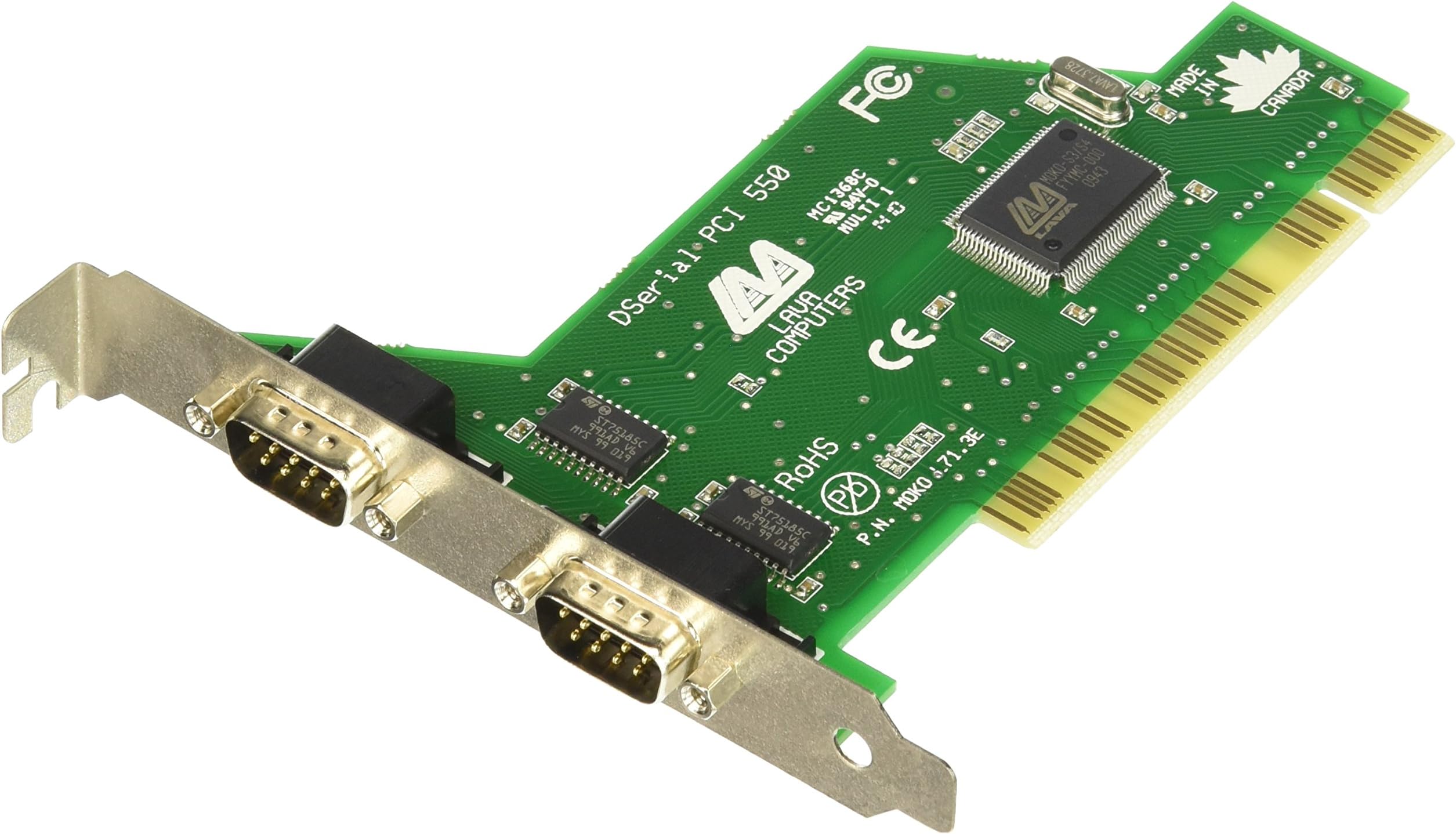 C2G 16639 Lava Serial-PCI 2-Port PCI Dual 16550 DB9 Serial Card, TAA Compliant