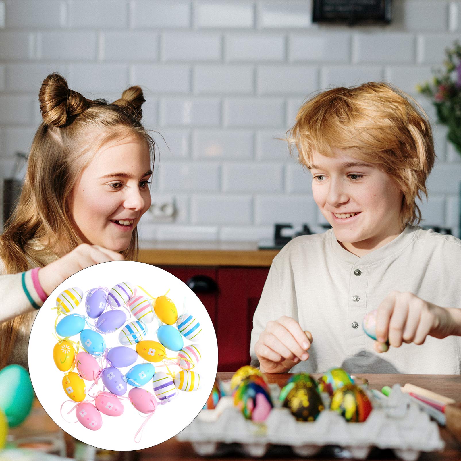 Cabilock 3 Sätze Ostereier Adventsgeschichten Easter Teigroller Ostern Ziernieten Zu Ostern Drachenei Eier Malen Osterdekoration Ei Party-Eier Plastik Stück * 3