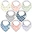 KeaBabies 8-Pack Organic Baby Bandana Bibs for Girls - Super Absorbent Triangle Baby Bibs for Drooling and Teething Infant, 100% Cotton Extra Soft for Newborn, Infant 0-36 Months (Dreamers)