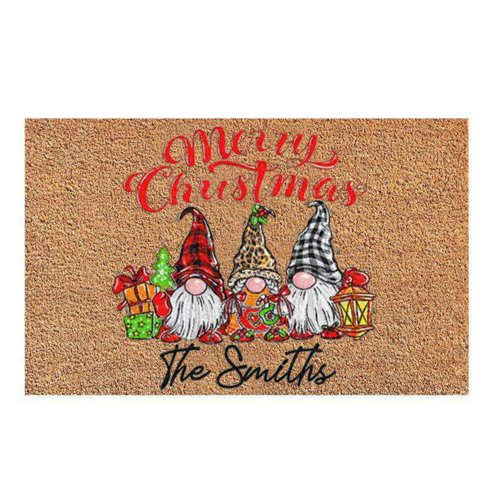 40x60cm Felpudo Navideño - Alfombra Navideña Para Entrada, Felpudo Decorativo Navidad, Alfombra Entrada De Gnomo Navidad, Felpudo Entrada Casa, Alfombra De Puerta De Entrada, Felpudo De Navidad