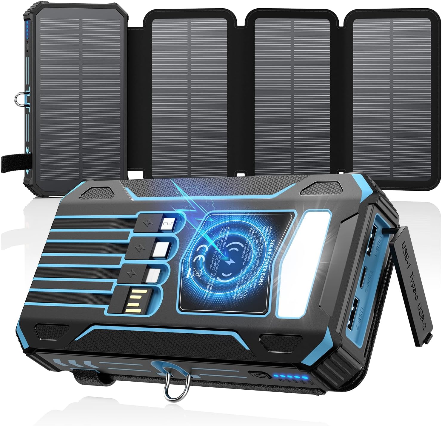48000mAh Solar Power Bank with Wireless Charging