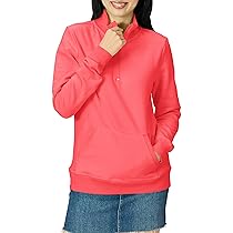 Amazon Essentials Top in Pile con Cerniera a Un Quarto a Maniche Lunghe (Disponibile in Taglie Forti) Donna, Rosa Corallo, XXL