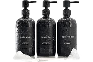 Black Shampoo Dispenser 3-Pack: Upgrade Your Bathroom Decor