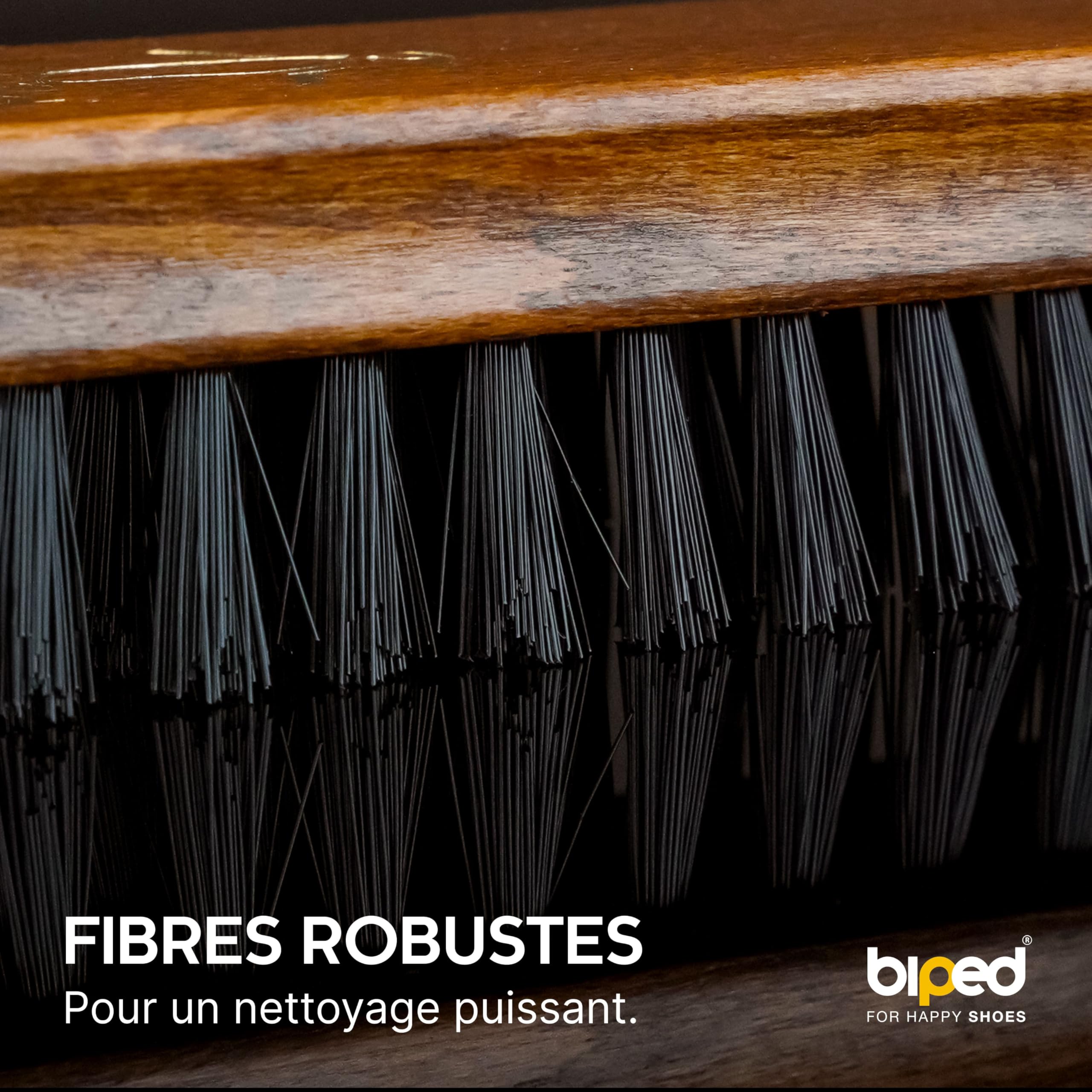 biped Brosse de Nettoyage pour Chaussures 16 cm – Brosse à Chaussures Robuste en Bois de hêtre – pour Semelles profilées – fabriquée en Allemagne z2450