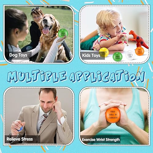 Miniatura 5 de 12 unidades de regalos de agradecimiento a los empleados de 2.5 pulgadas, bolas motivacionales para aliviar el estrés para adultos y niños, regalo