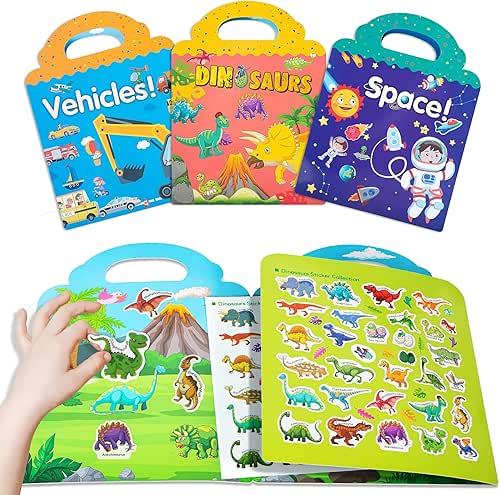 KmmiFF Sticker Book Toys for 2 3 4 Year Olds