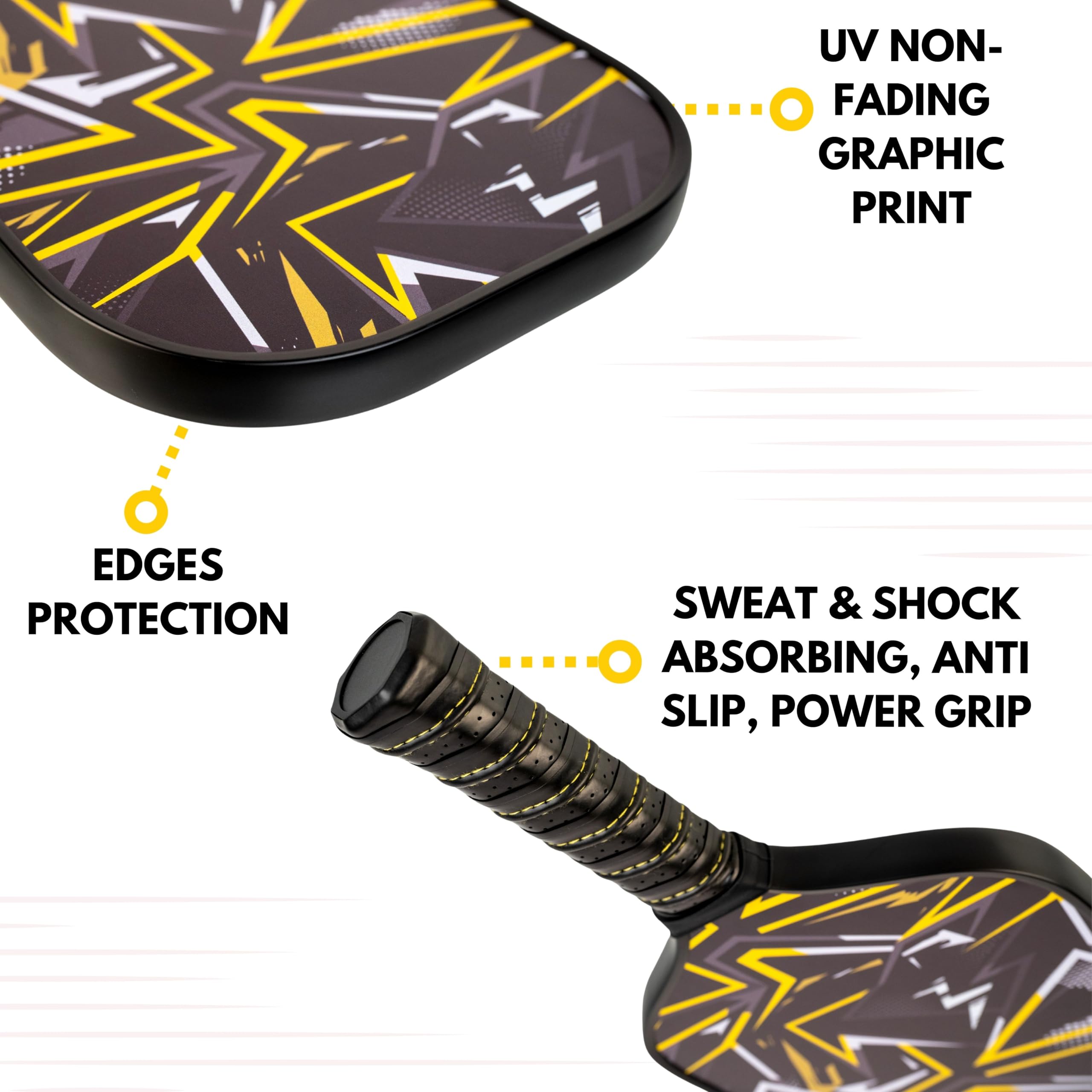 Everhype Thermoformed Carbon Fiber Pickleball Paddle β 16mm Honeycomb Core | 220g Lightweight Pro Control Racket | T700 Carbon Face for Spin | Intermediate & Advanced Players (Advanced) 2