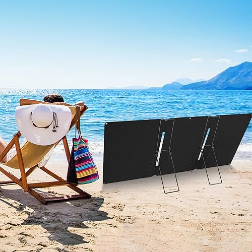 Miniatura 6 de Paquete de 2 soportes para panel solar, soporte de montaje plegable para panel solar, ajuste de ángulo rápido, portátil adecuado para paneles