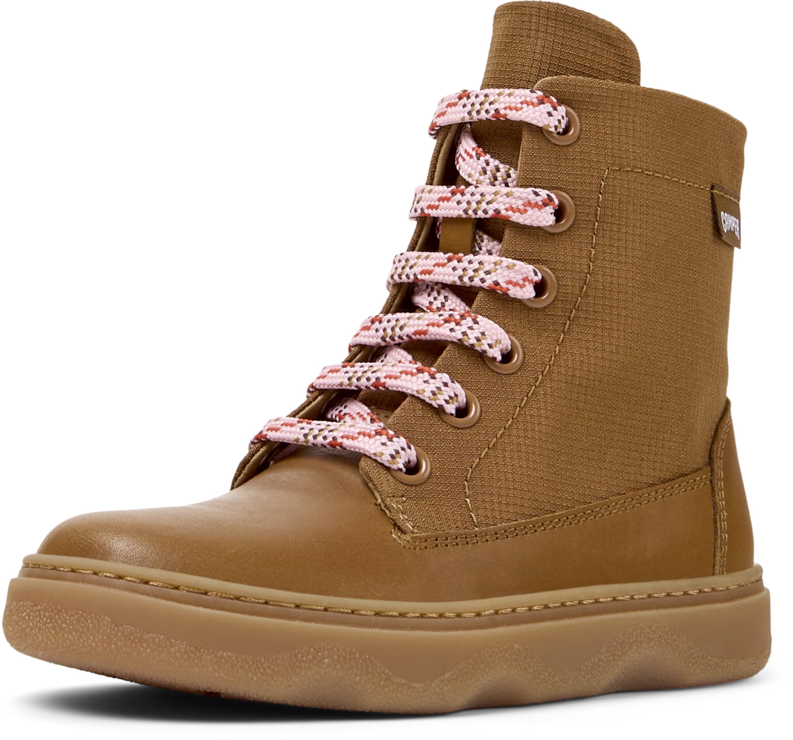 Camper Kiddo K900363 Lace Up Bootie, Medium Brown 008, 31 EU, Medium Brown 008, 12 UK Child