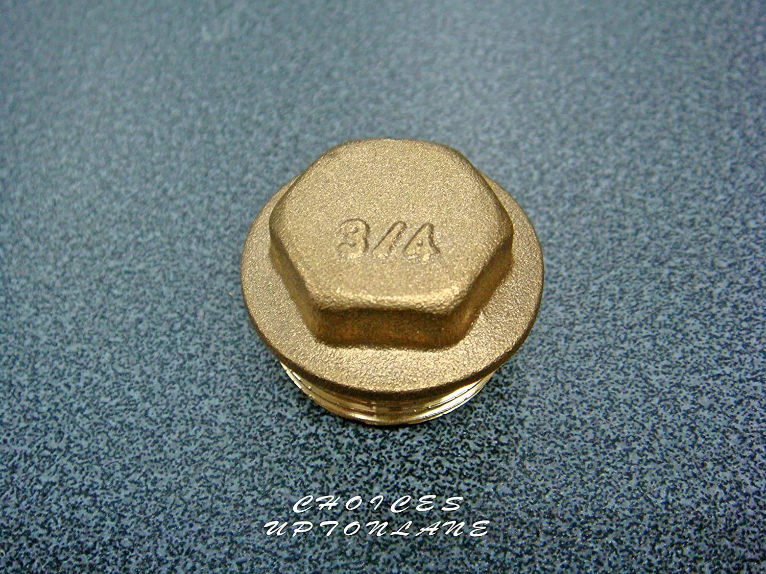 AK BRASS HEX FLANGED MALE BLANKING CAP STOP END BSP IN VARIOUS SIZES ((3/4"BSP))
