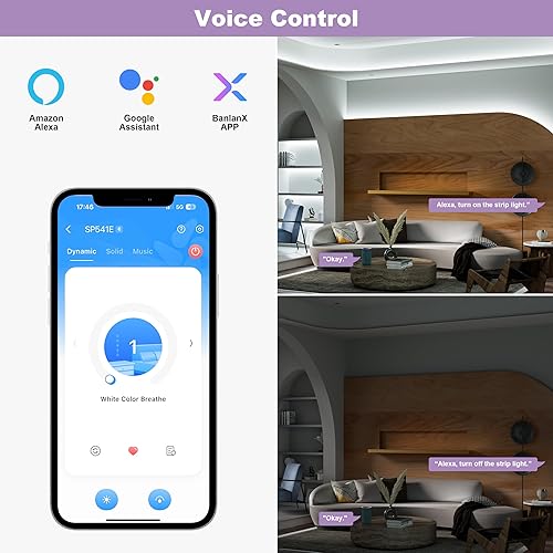 Miniatura 5 de MIWISE COB - Tira de luces LED de 65.6 pies65.6 ft, certificación UL, CRI 90+ regulable, 6000 K, luz blanca diurna, súper brillante, con control por