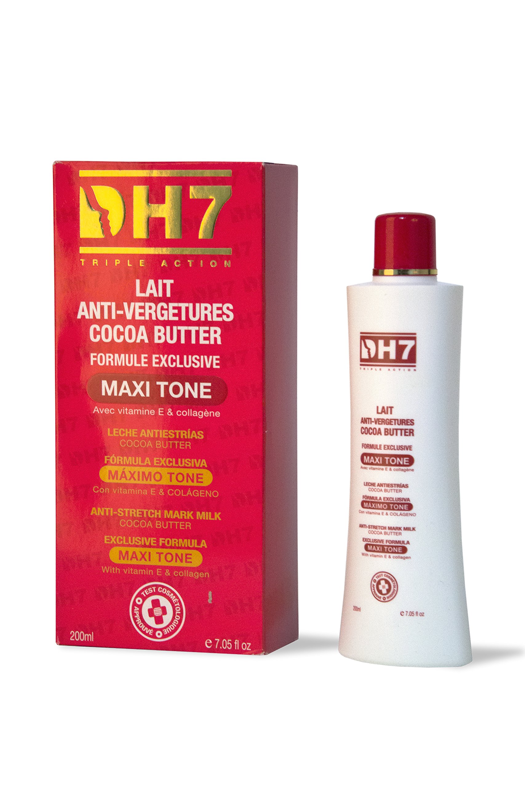 DH7 AntiStretch Mark Creamy Lotion With Cocoa Butter, Vitamin E & Collagen 200Ml Exclusive Formula