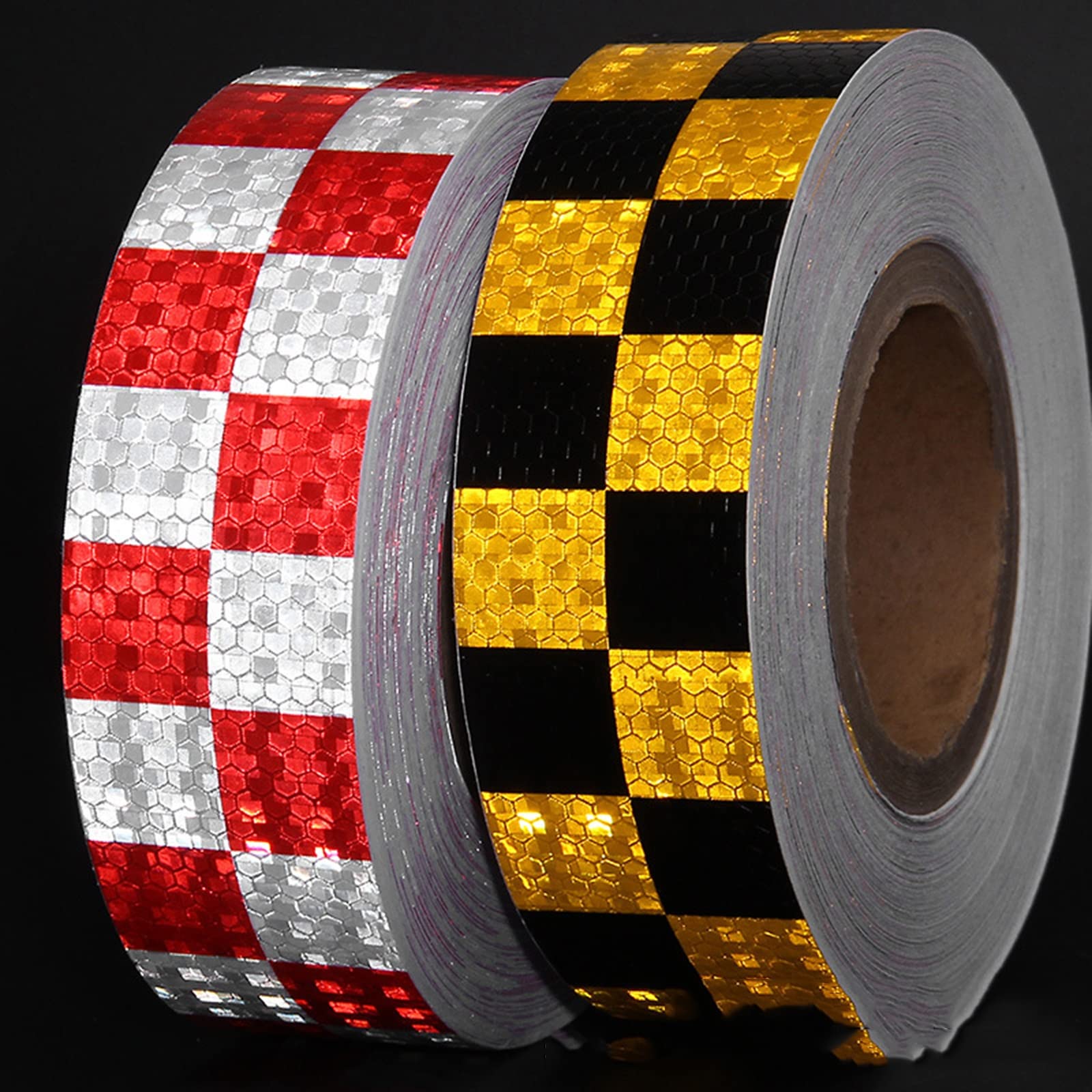 Cinta adhesiva de seguridad para exteriores, Cinta reflectante de visibilidad Cinta de advertencia de seguridad (2 pulgadas × 148 pies) Cinta de seguridad reflectante de alta intensidad for exteriores