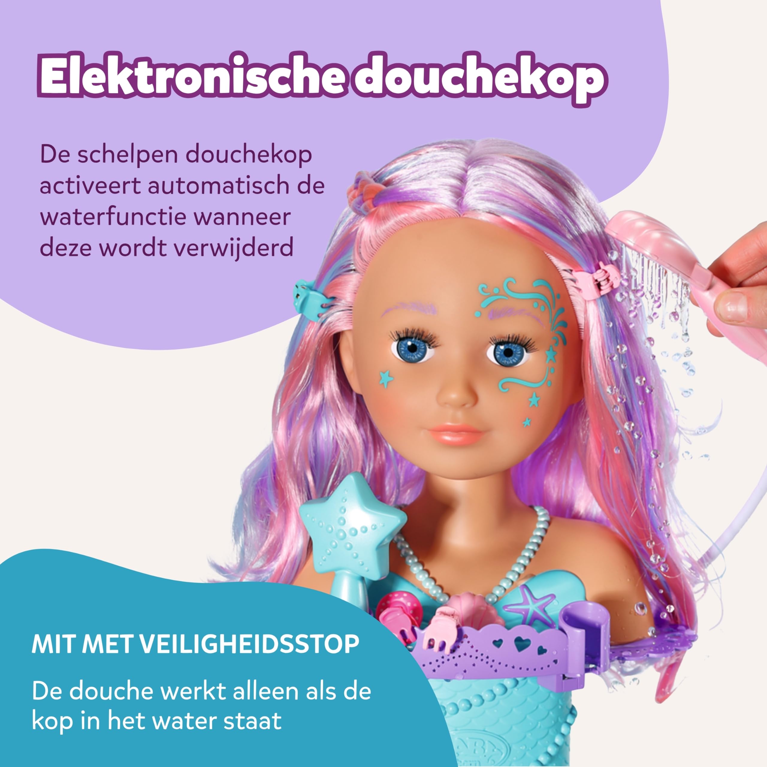 BABY Born Sister Tête De Sirène à Coiffer - Pour Les Petites Mains Jeu Creatif Pour Lempathie Et Les Aptitudes Sociales 3 Amz B08x