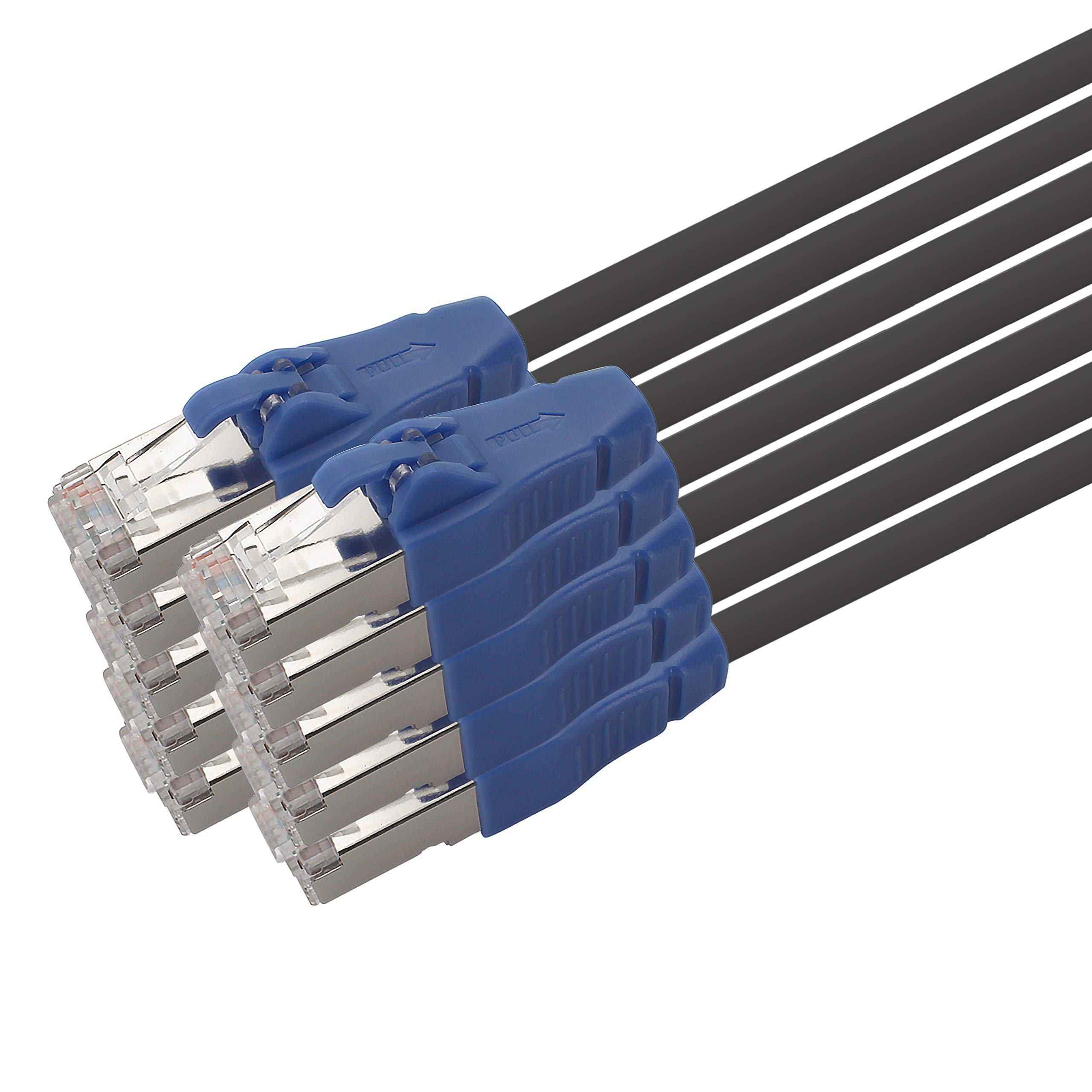 1aTTack.de Cavo patch CAT 6a easy pull nero - 10 pezzi - 1,5 m