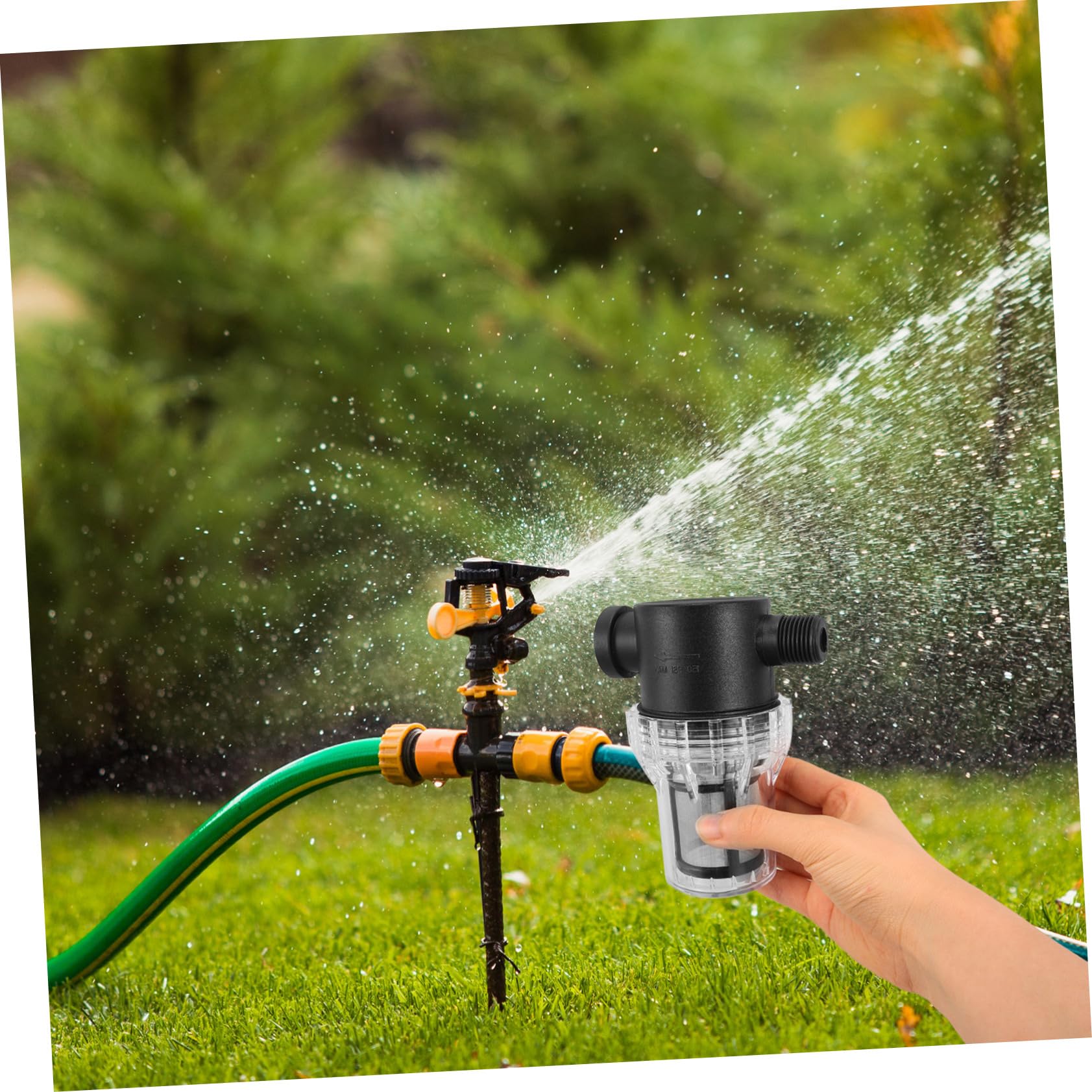Kunststoff Wasserpumpenfilter mit Großem Durchfluss Kleiner Schlauchfilter zur Entfernung von Schmutzpartikeln für Gartenwasserpumpen und Reinigungsmaschinen