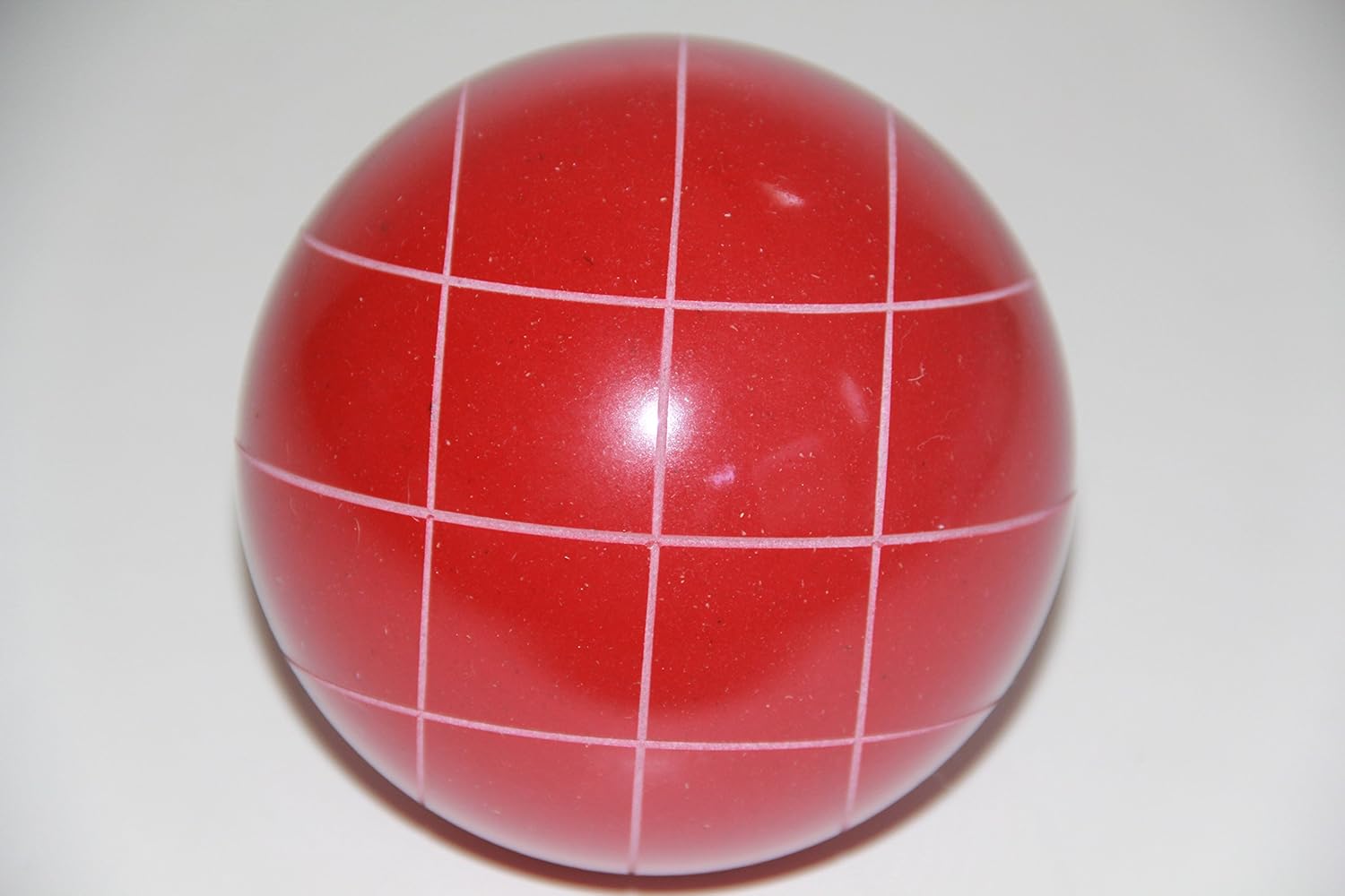 BuyBocceBalls Listing - Made in USA, Premium Quality Tournament - Replacement Bocce Ball with Criss Cross Stripes - Single Rustic Red 110mm, 998 Grams (2 lbs. 3.2 oz.)