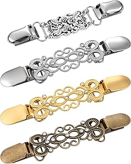 Ruisita womens 4つ 小品レトロカーディガン用クリップセーター 襟クリップショールクリップドレスショールクリップ ワンサイズ 色1