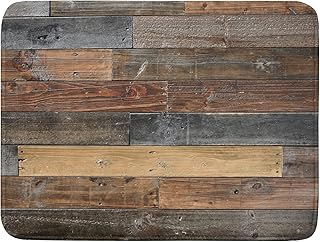 Giwawa Wood Grain Dish Drying Mat for Kitchen Countertop, Rustic Wooden Board Dish Drainer Mats, Vintage Country Style Barnwood Absorbent Reversible Microfiber Dish Drying Pad, 18x24 inch Large