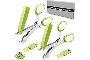 2 Pack Herb Scissors with 5 Ultra-Sharp Blades
