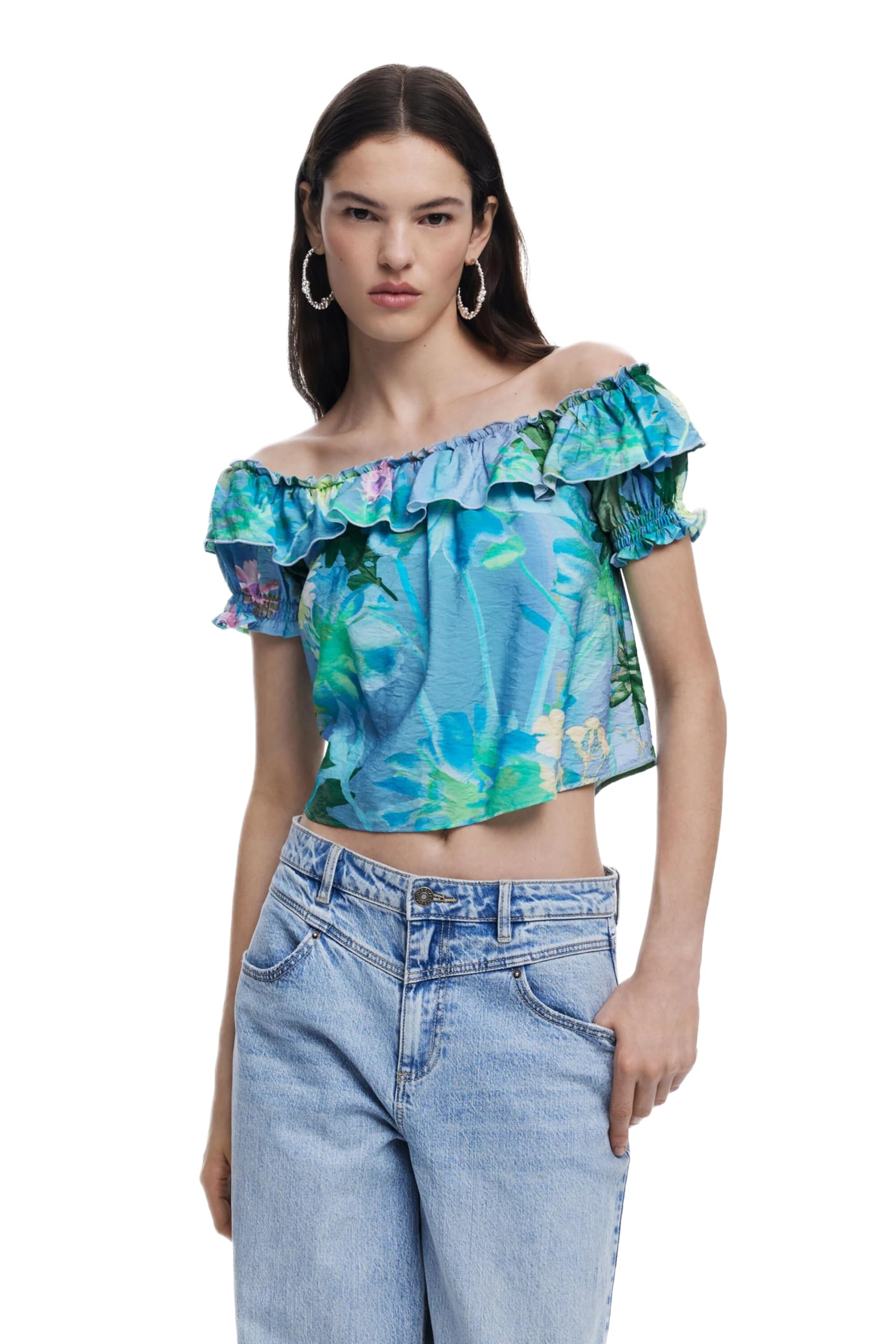 Desigual BLUS_Selene, 4001 Green Water, XL