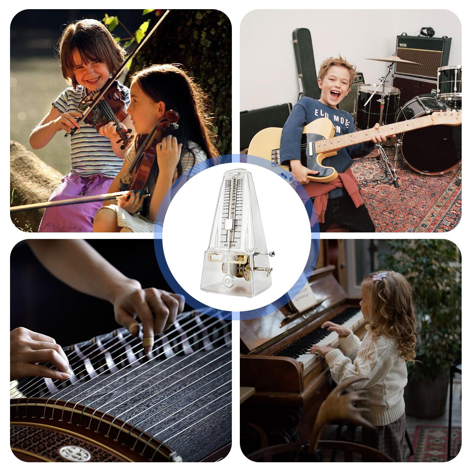 Metronomo meccanico, Metronomo ad alta precisione, Metronomo trasparente per pianoforte, chitarra, violino, guzheng, batteria, suono forte per principianti, professionisti