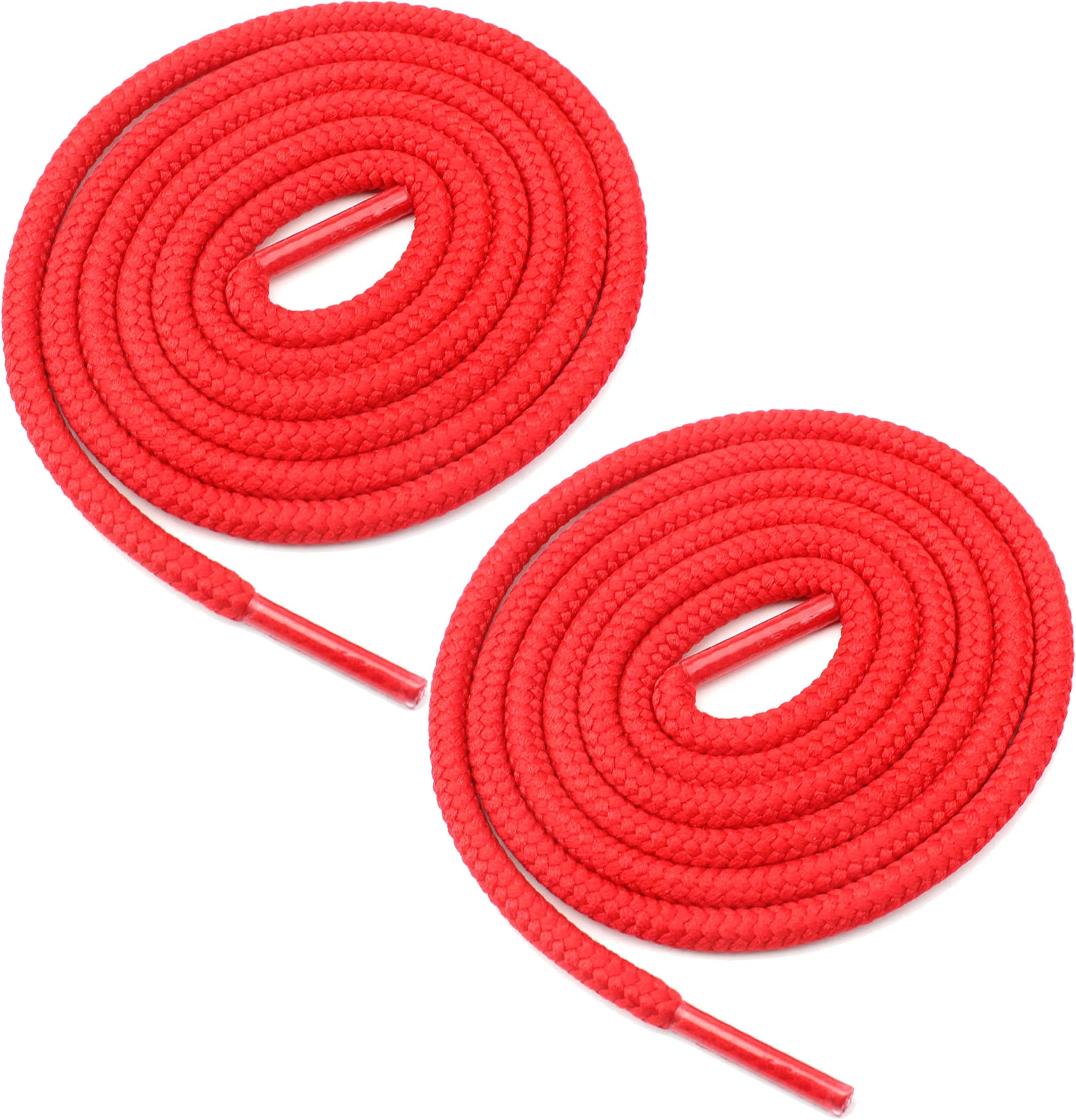 Round Boot Shoelaces 3/16" Thick Heavy Duty Strings for Work, Hiking Shoes, Combat - 27" to 72" Length Shoe Laces
