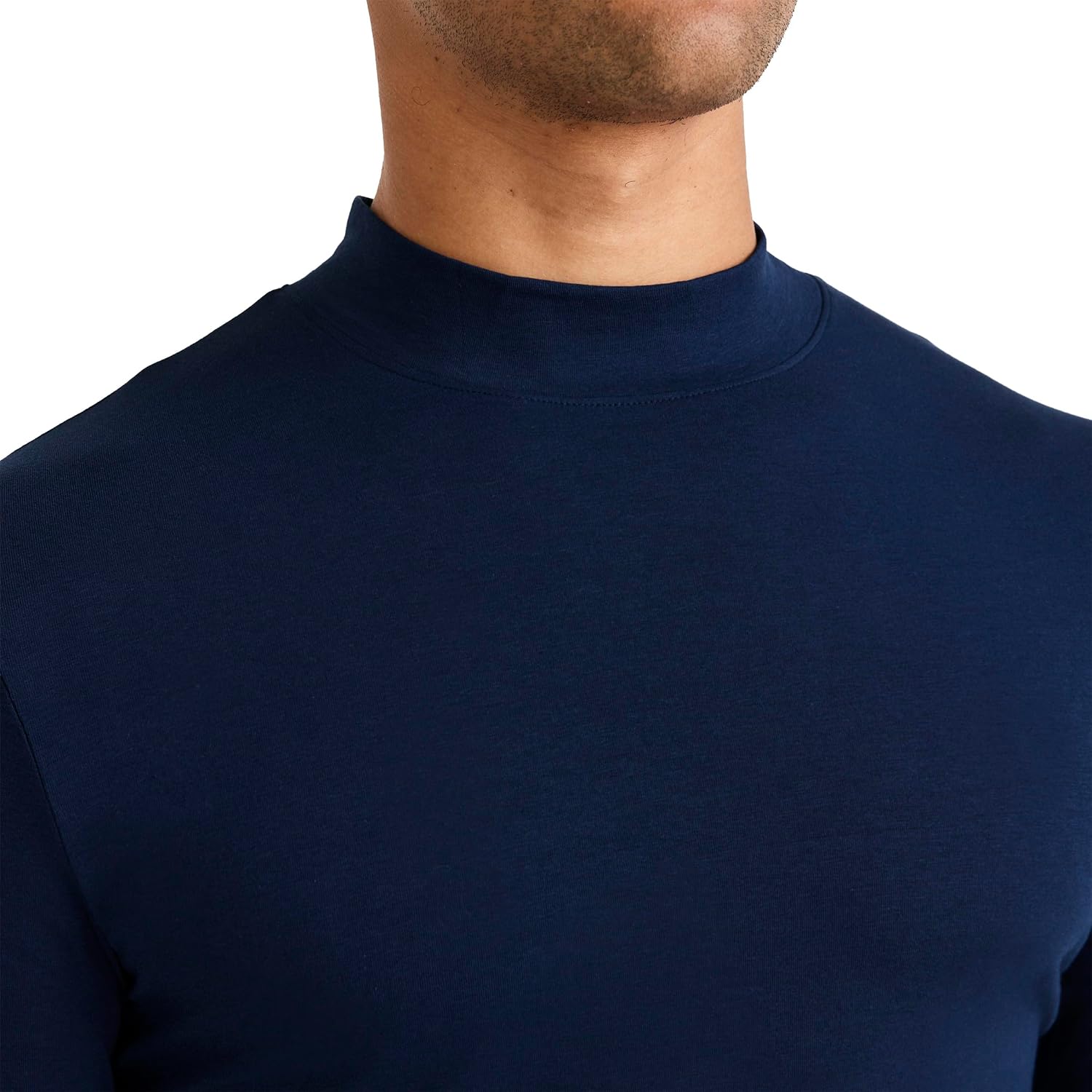 Jockey Men's Baselayer Cotton Stretch Long Sleeve Mock Neck Tee