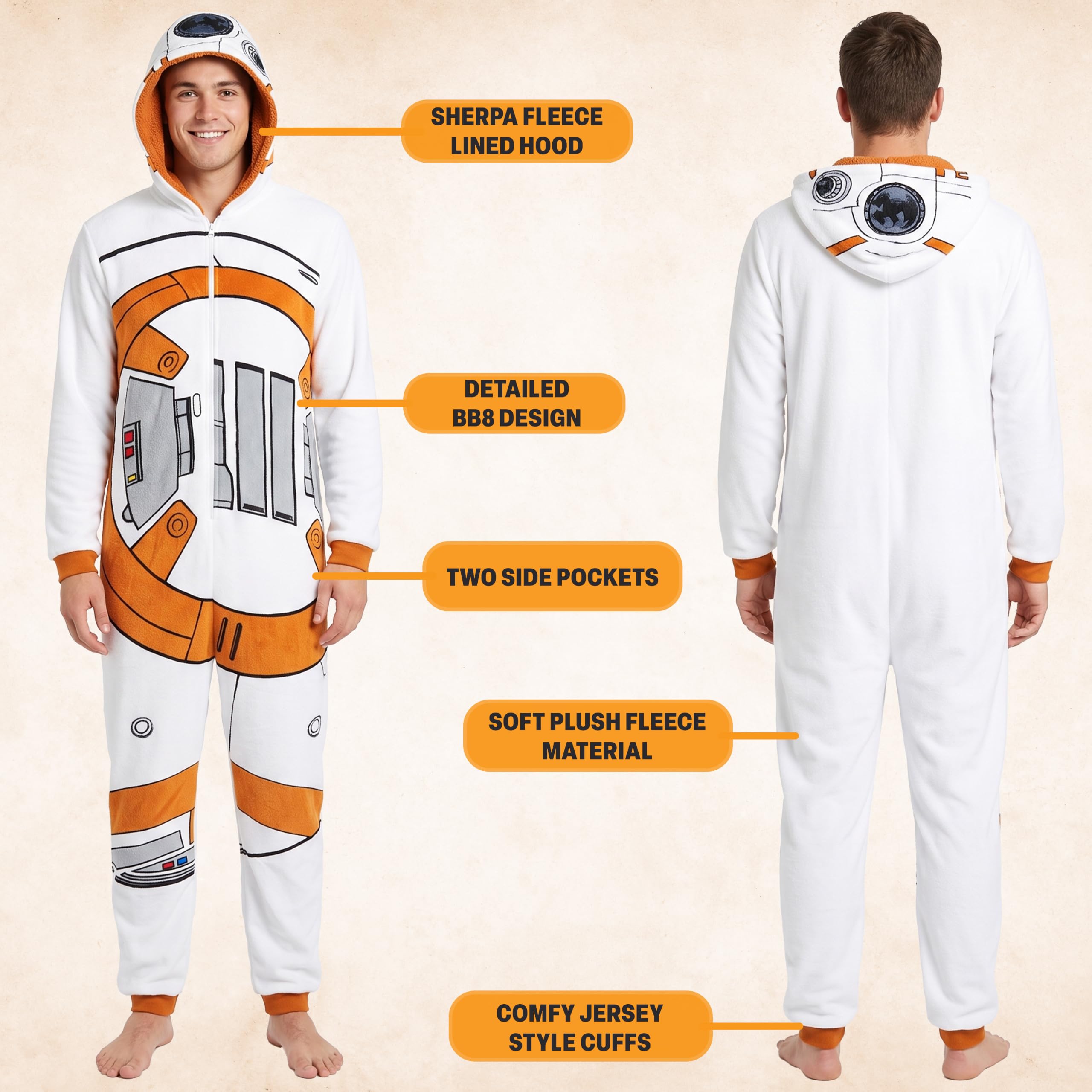 Get Trend Star Wars Onesie kombinezon dla dorosłych, M-2XL Pj kombinezon na