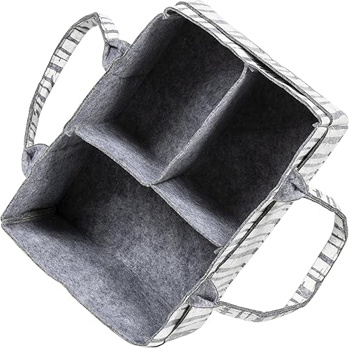 Miniatura 3 de Sammy & Lou Organizador plegable de fieltro de abedul, diseño dividido para mantener organizados pañales, toallitas y artículos para cambiar, dos