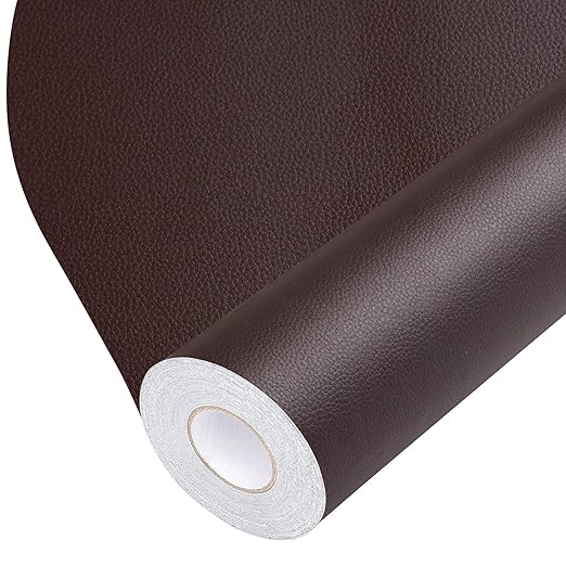 Leather Repair Tape Self-Adhesive Leather Repair Patch for Couch Furniture Sofas Car Seats Advanced PU Vinyl Leather Repair Kit (Dark Brown, 3.9X79 inch)