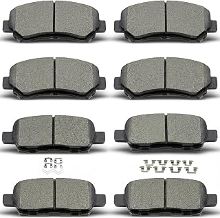 Ceramic Front Rear Brake Pads w/Clips Fit for Nissan Rogue,Maxima,X-Trail