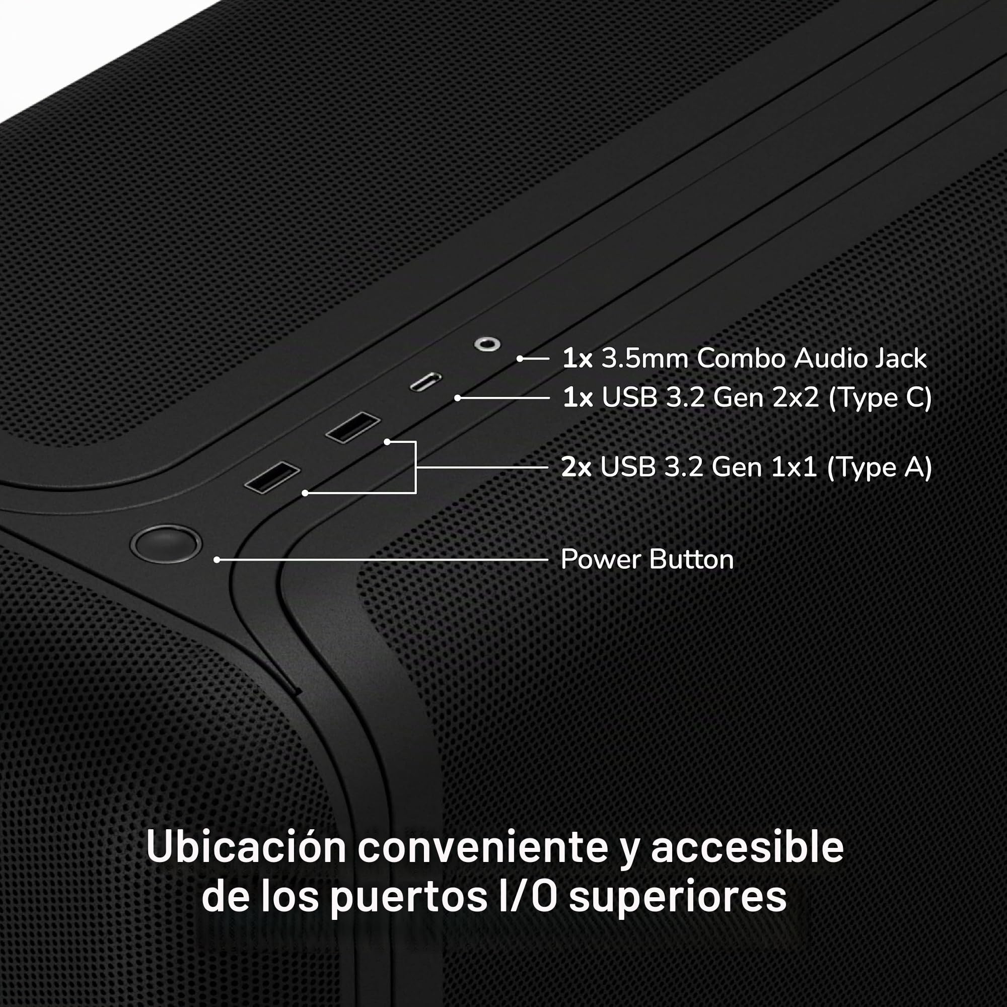 Hyte X50 Air Modern Performance ATX - Carcasa para Juegos de PC de Media Torre, Color Negro