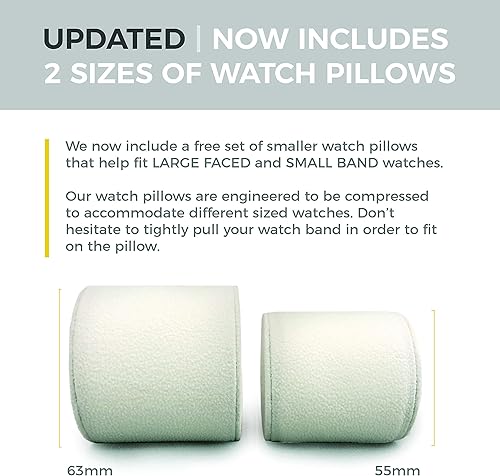 Miniatura 3 de Case Elegance - Caja de viaje de cuero vegano para reloj, Marrón