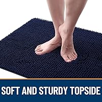 Vista 4 de OLANLY - Tapete para puerta de perro y patas sucias, absorbe la humedad y la suciedad, antideslizante, lavable, de felpilla de secado rápido