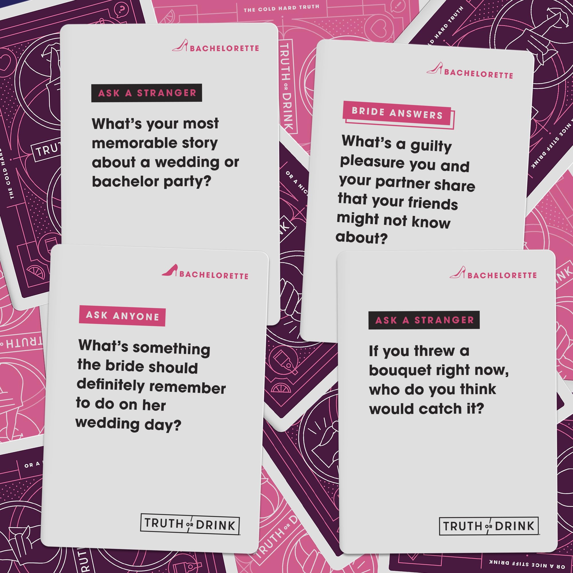 Truth or Drink: Edición de despedida de soltera | Juego de fiesta para adultos por Cut | 108 preguntas reveladoras e hilarantes para noches de niñas fuera o dentro | A partir de 21 años | 2+ jugadores