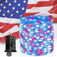 Vista 30 de Guirnalda de 300 luces LED extralargas de 99 pies enchufables con control remoto, tira de luces impermeables para exteriores e interiores, 8 modos