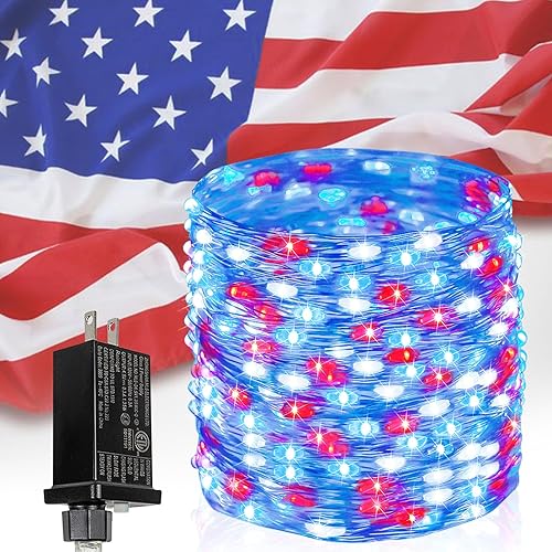 Miniatura 30 de Guirnalda de 300 luces LED extralargas de 99 pies enchufables con control remoto, tira de luces impermeables para exteriores e interiores, 8 modos