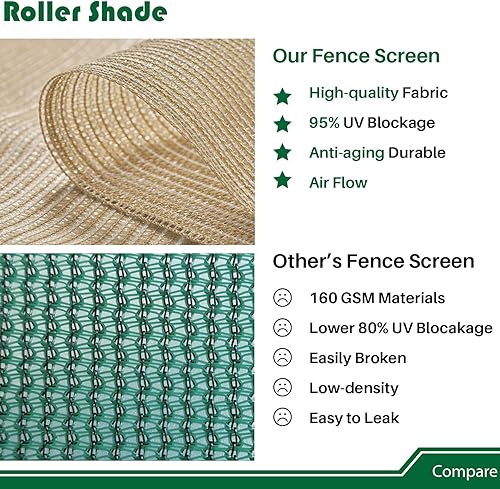 Miniatura 5 de Persianas enrollables para exteriores, 7 pies de ancho x 6 pies de alto, persianas opacas para exteriores, pantalla de privacidad para porche,