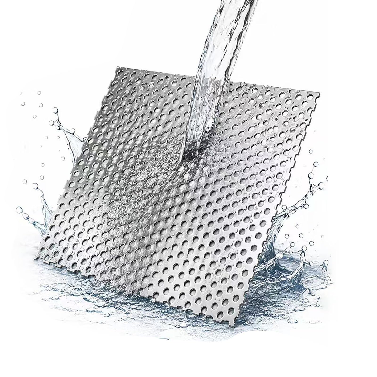 304 Stainless Steel Square Drain Cover, Outdoor Indoor Drain Cover, Bathroom Kitchen Sink Strainer, Garden Leaf Guard,Patio Pool Sewer Drainage Strainers Gully Grate