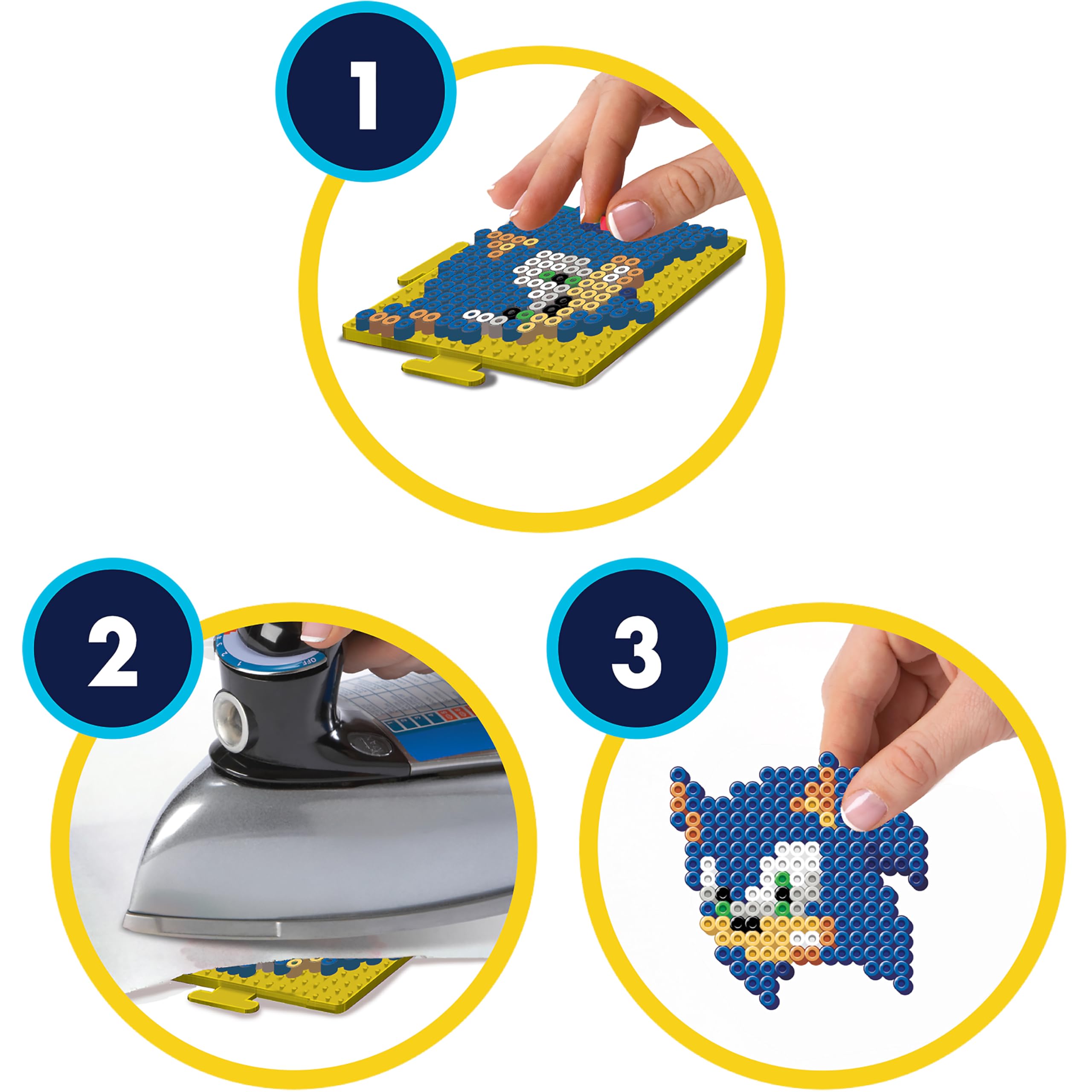 Perler 80-57249 Sonic The Hedgehog Deluxe - Kit de actividades de manualidades con cuentas fusionadas con 14 proyectos, multicolor, 4504 piezas