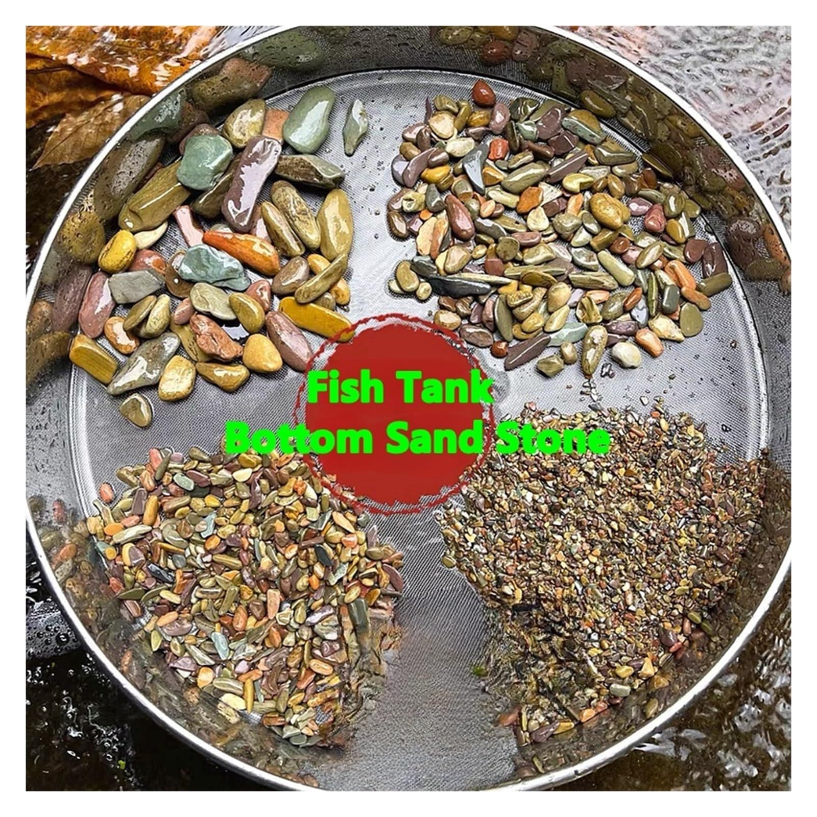 Pierres Décoratives pour Aquarium 100/200/500g Fond d'aquarium Pierre de Sable Aquarium Paysage ruisseau natif Naturel Jardin Bricolage Accessoires décorations(4-8mm,500g)