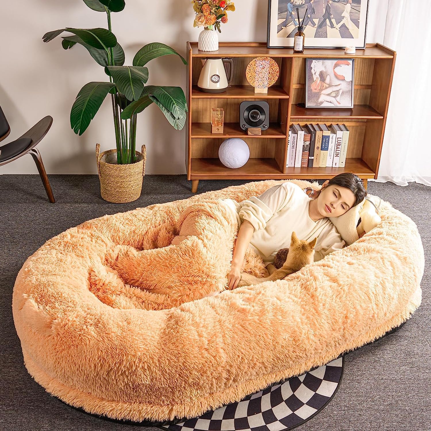 Human Dog Bed, 75"x48"x14" Giant Dog Bed for Human