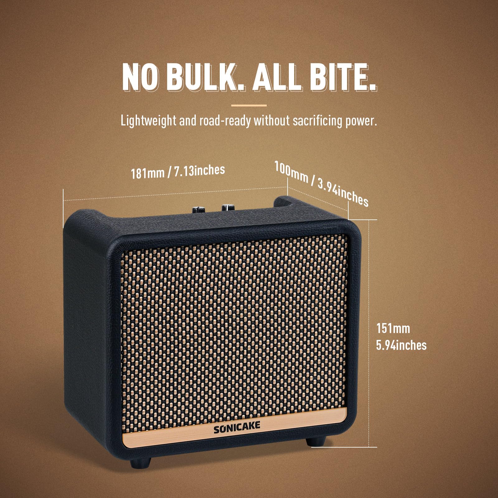 Amplificatore Chitarra Elettrica SONICAKE 15W - Doppio Canale, EQ 3 Bande, Ingresso AUX E Cuffie - Foto 3