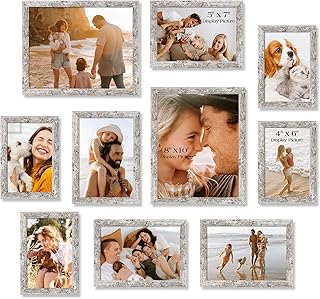 TWING Collage Picture Frames Wall Decor 10 Pack, Gallery Wall Rustic Pic...